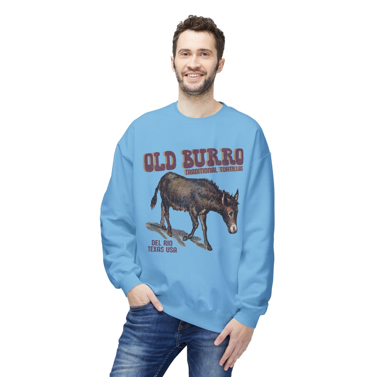 Unisex Midweight Softstyle Fleece Crewneck Sweatshirt Old Burro