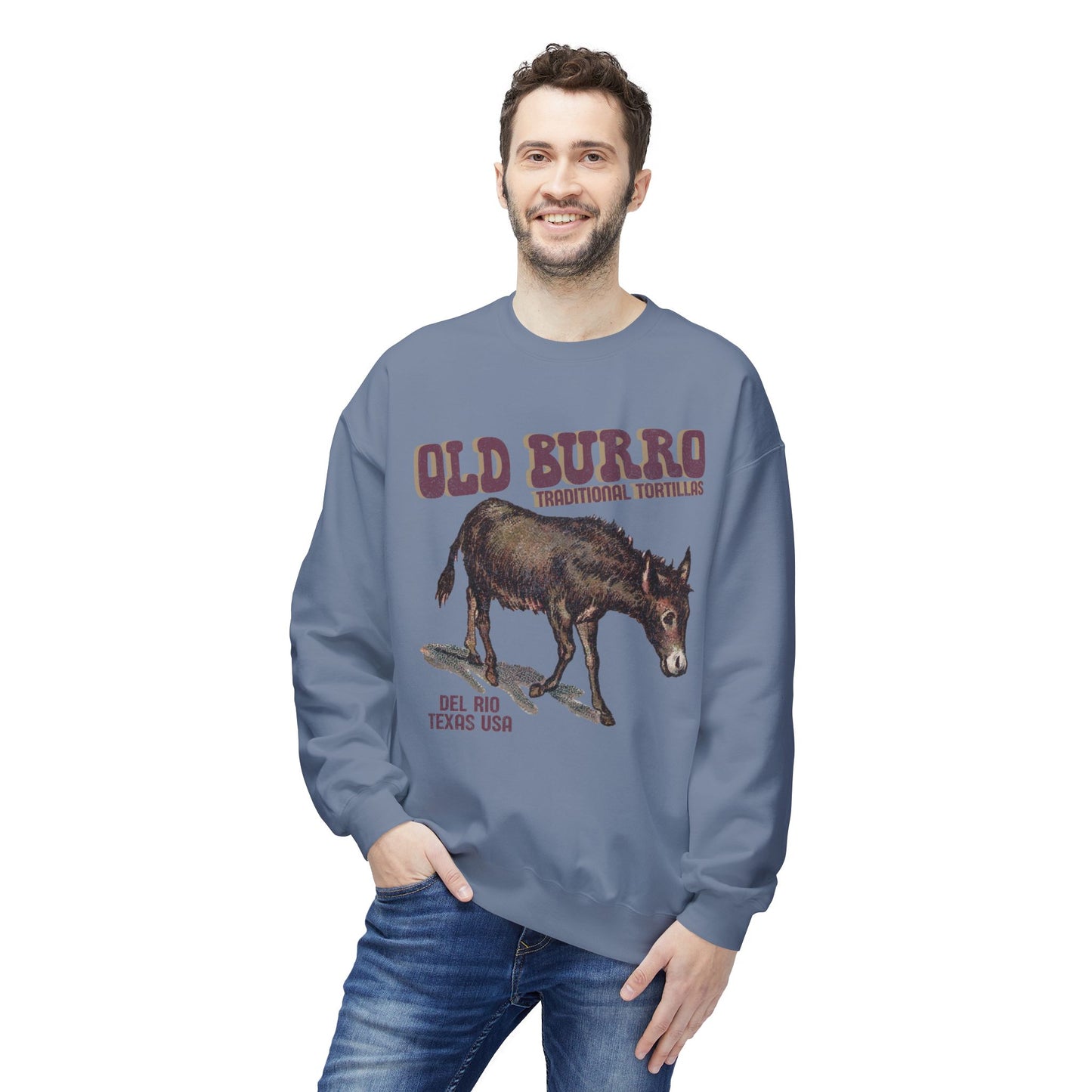 Unisex Midweight Softstyle Fleece Crewneck Sweatshirt Old Burro