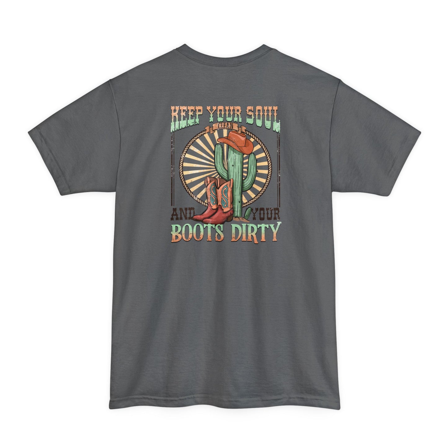 Tall Mens Boots Dirty T-Shirt