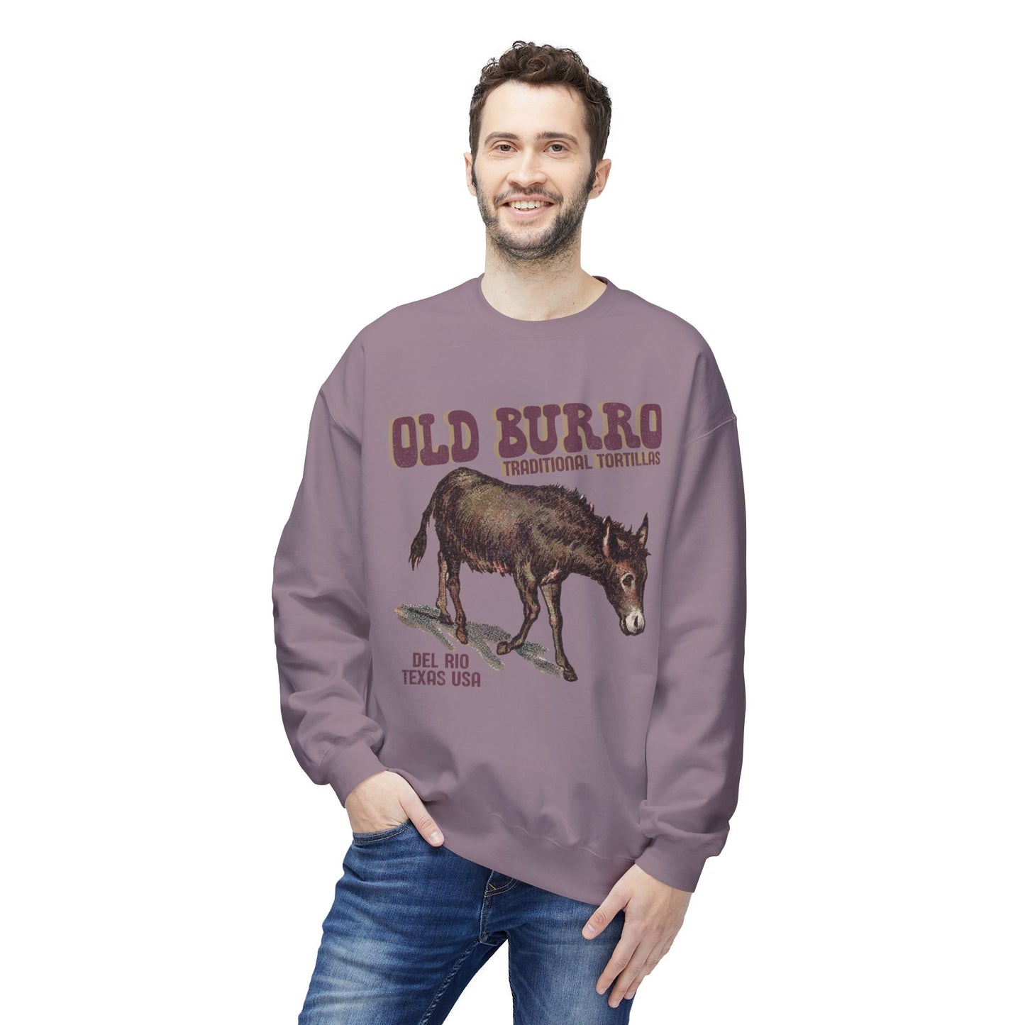 Unisex Midweight Softstyle Fleece Crewneck Sweatshirt Old Burro