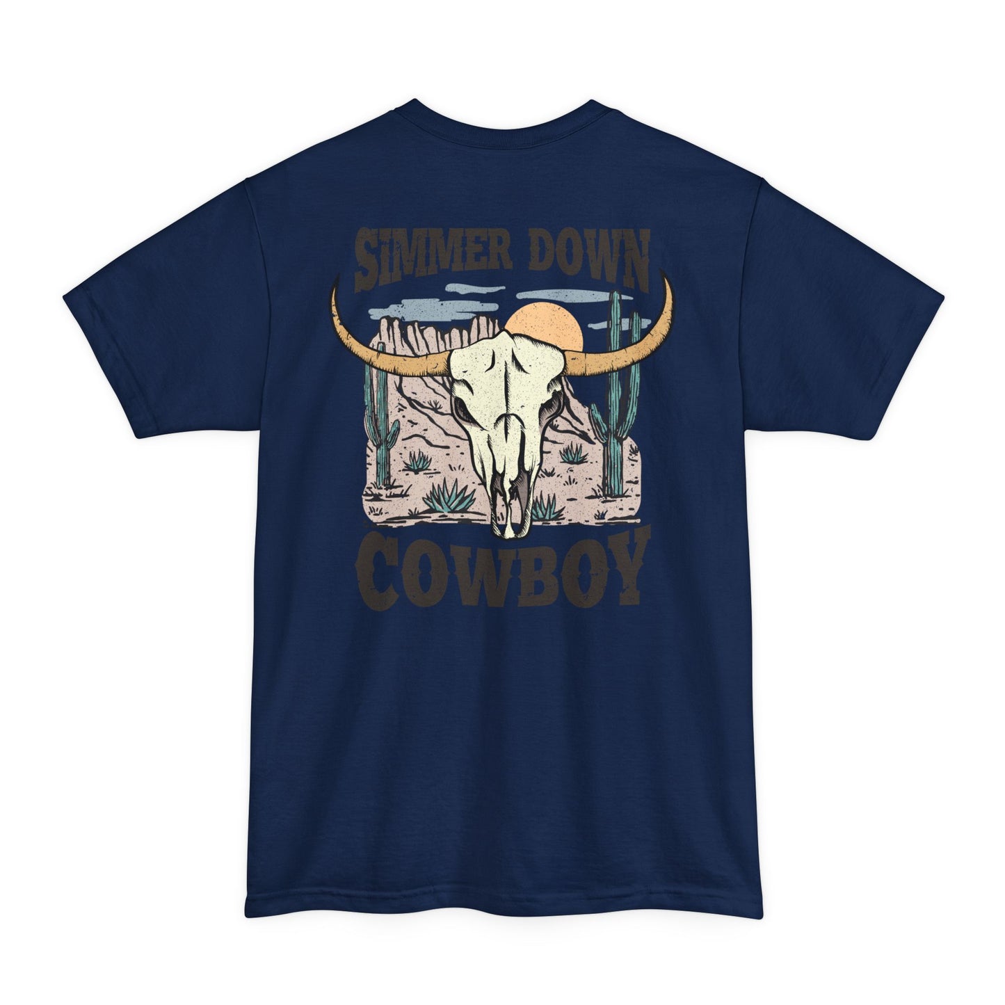Tall Mens Simmer Down Cowboy T-Shirt