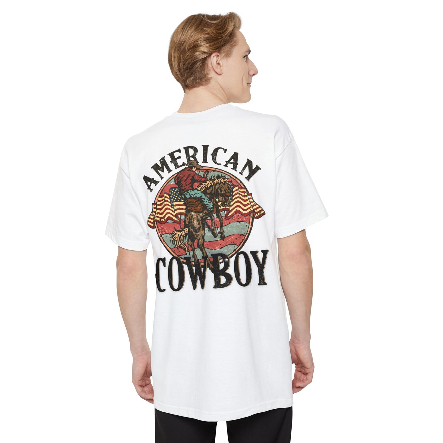 Tall Mens American Cowboy T-Shirt