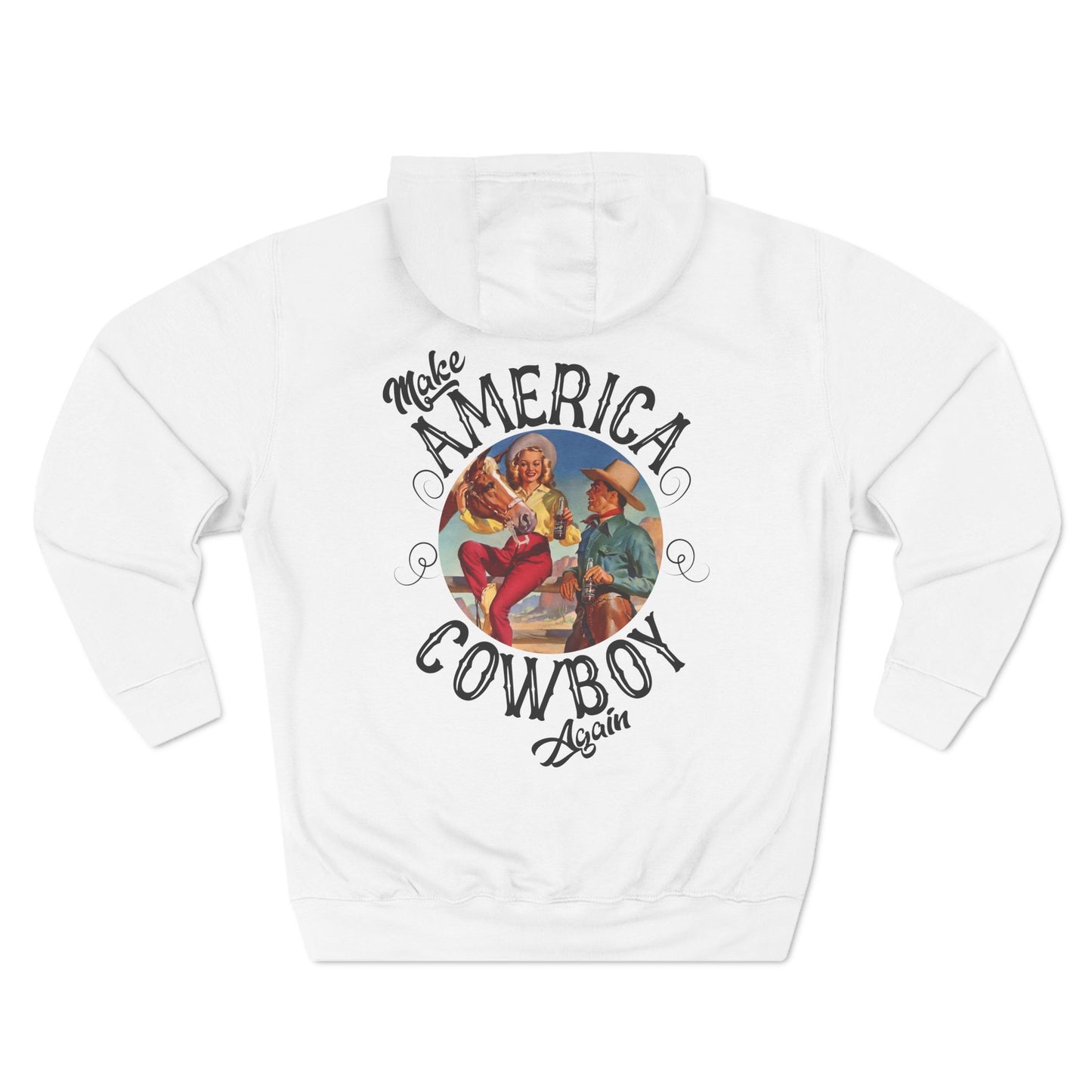 Three-Panel Fleece Make America Cowboy Again Hoodie