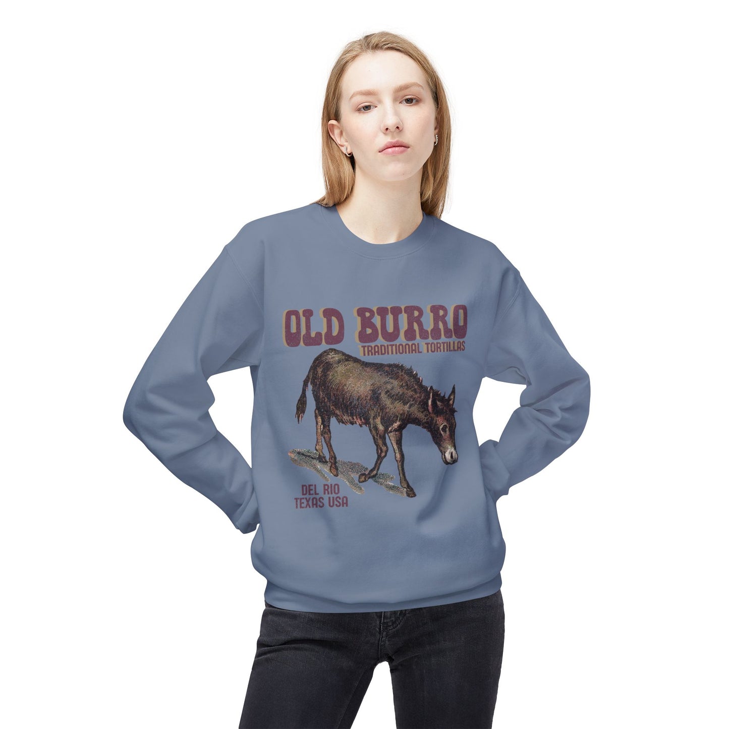 Unisex Midweight Softstyle Fleece Crewneck Sweatshirt Old Burro