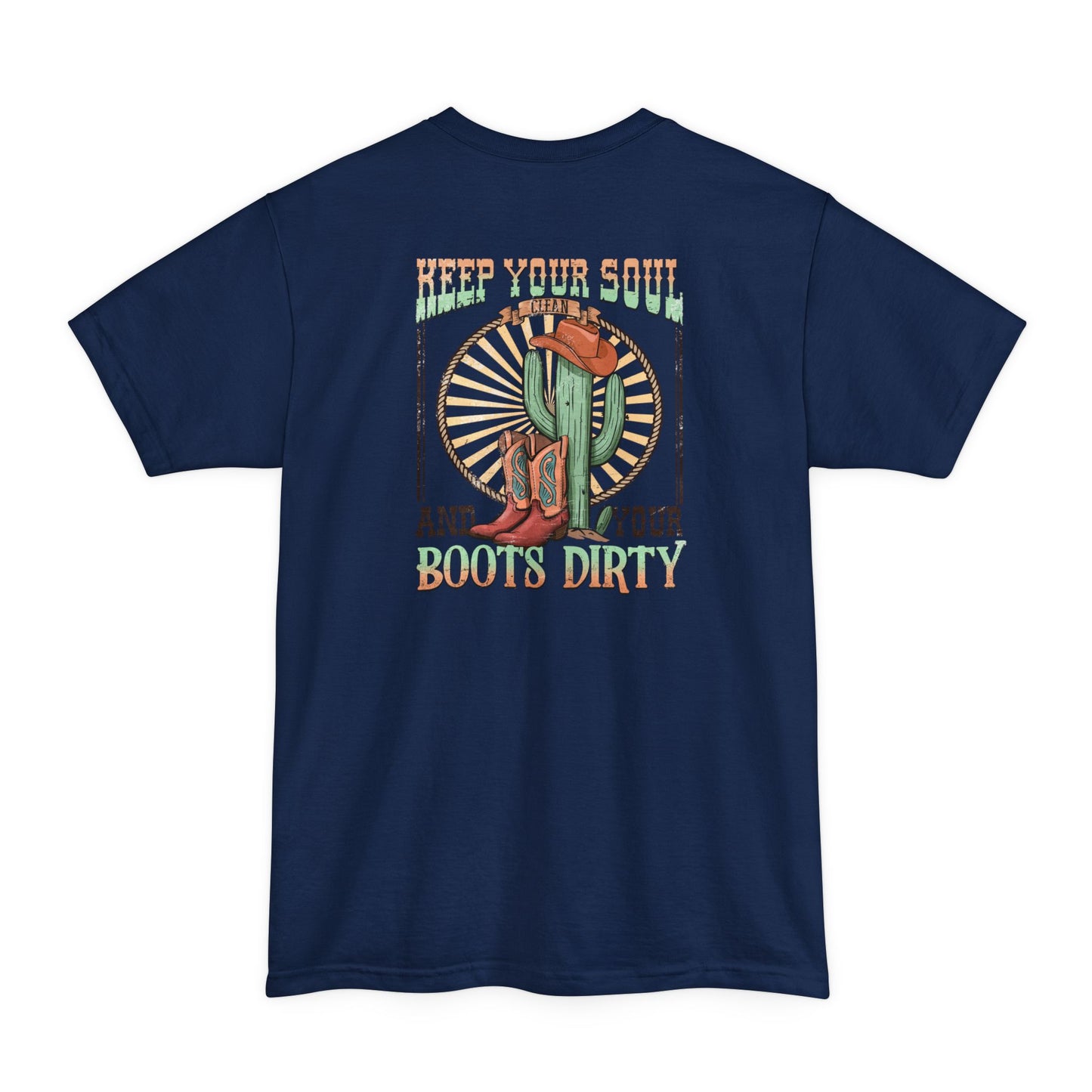 Tall Mens Boots Dirty T-Shirt