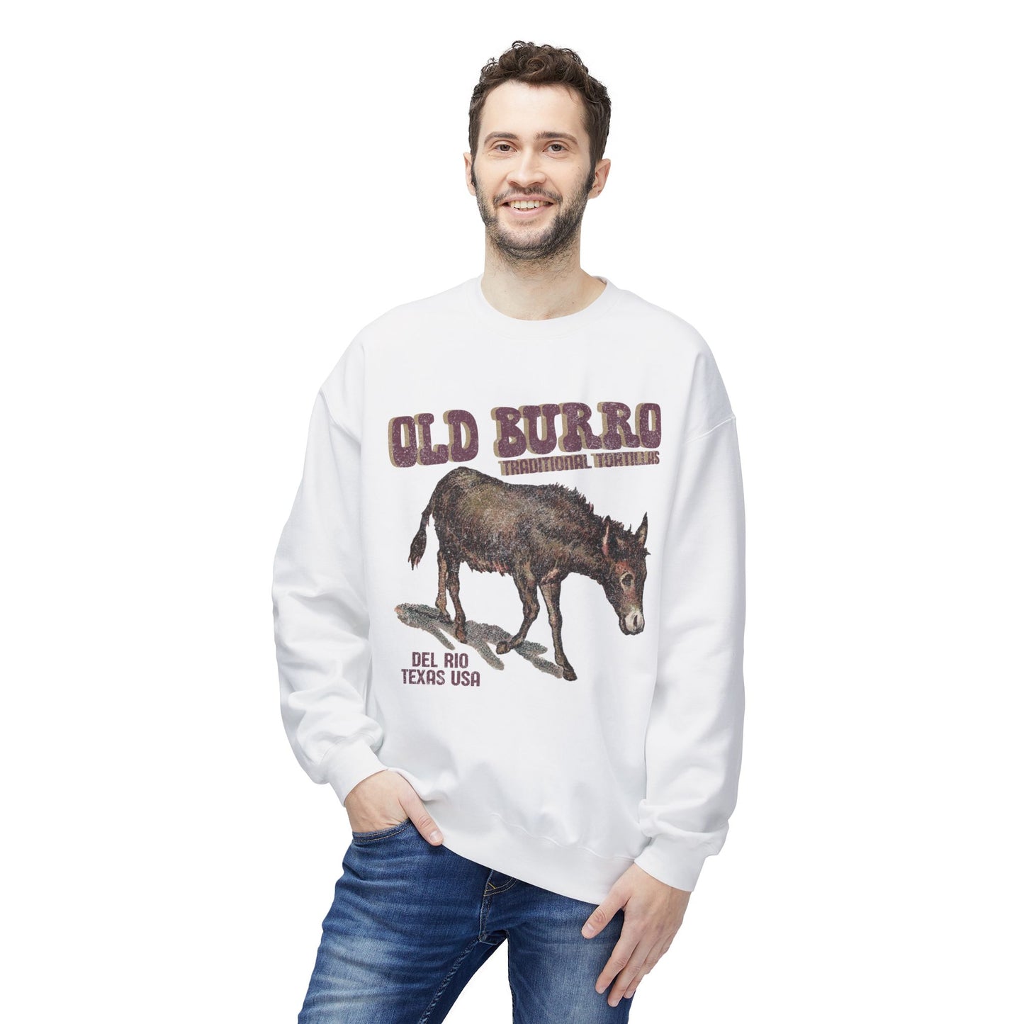 Unisex Midweight Softstyle Fleece Crewneck Sweatshirt Old Burro