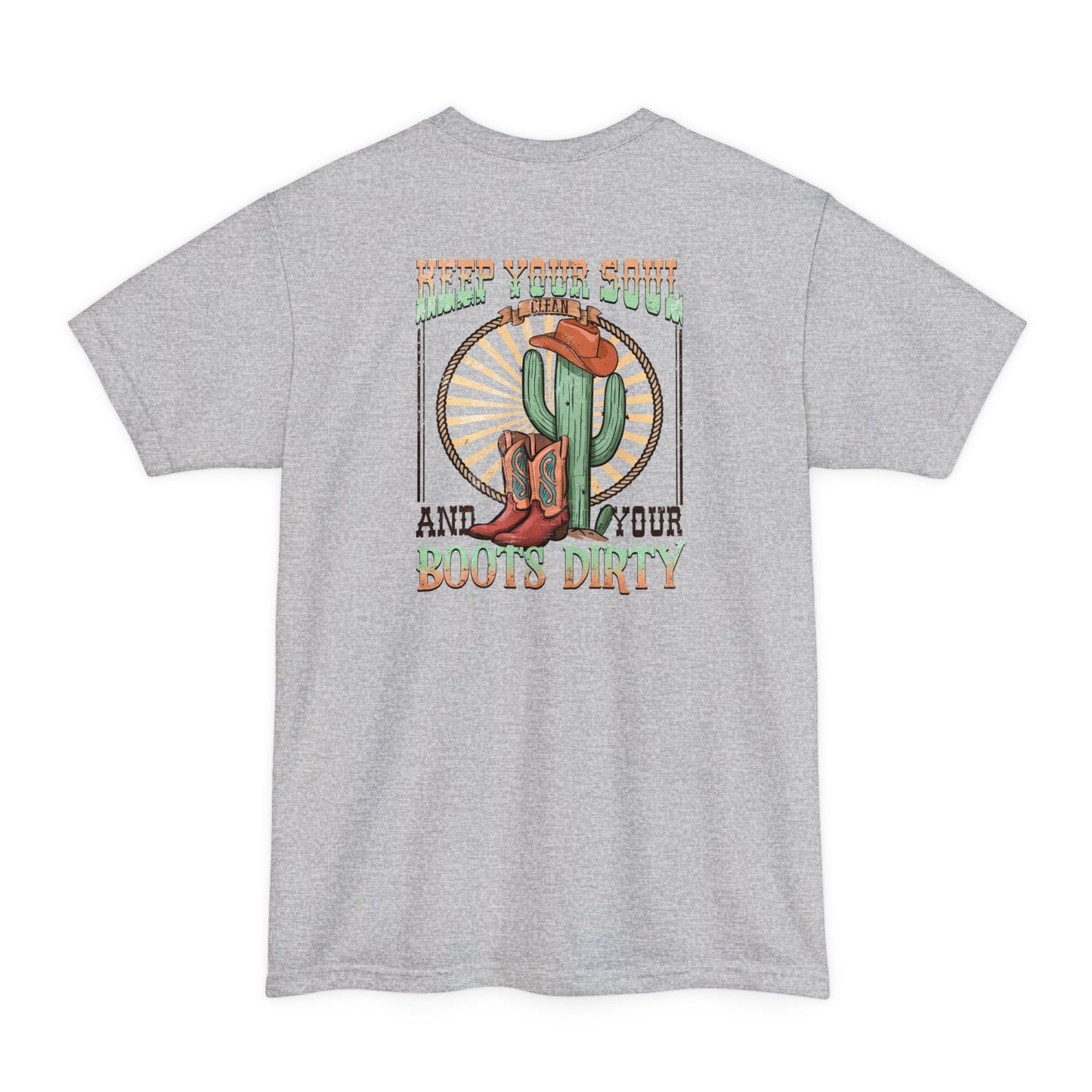 Tall Mens Boots Dirty T-Shirt