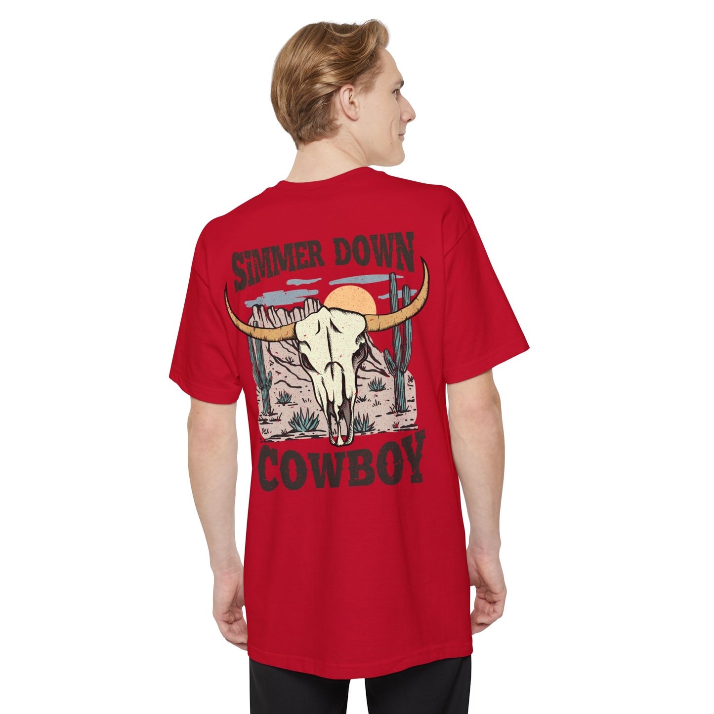 Tall Mens Simmer Down Cowboy T-Shirt