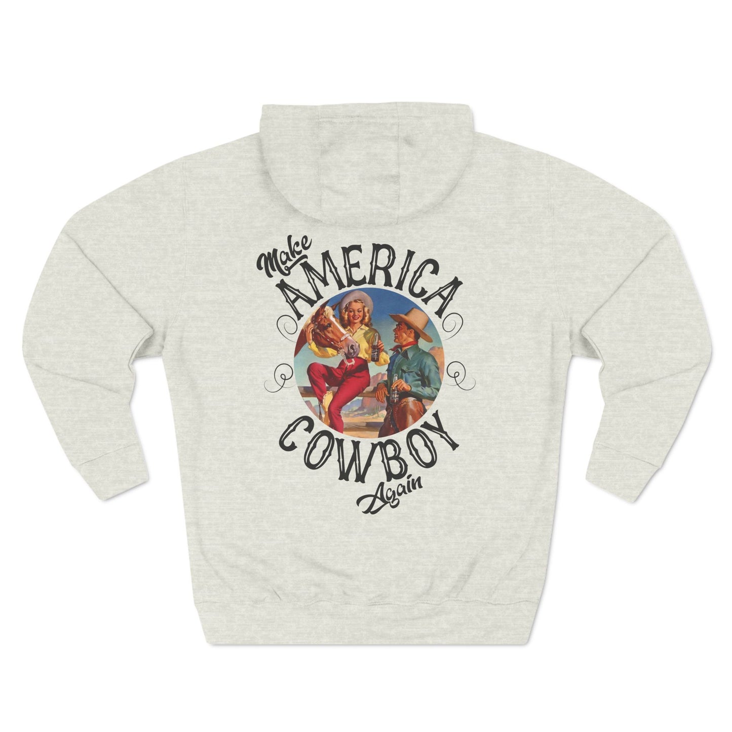 Three-Panel Fleece Make America Cowboy Again Hoodie