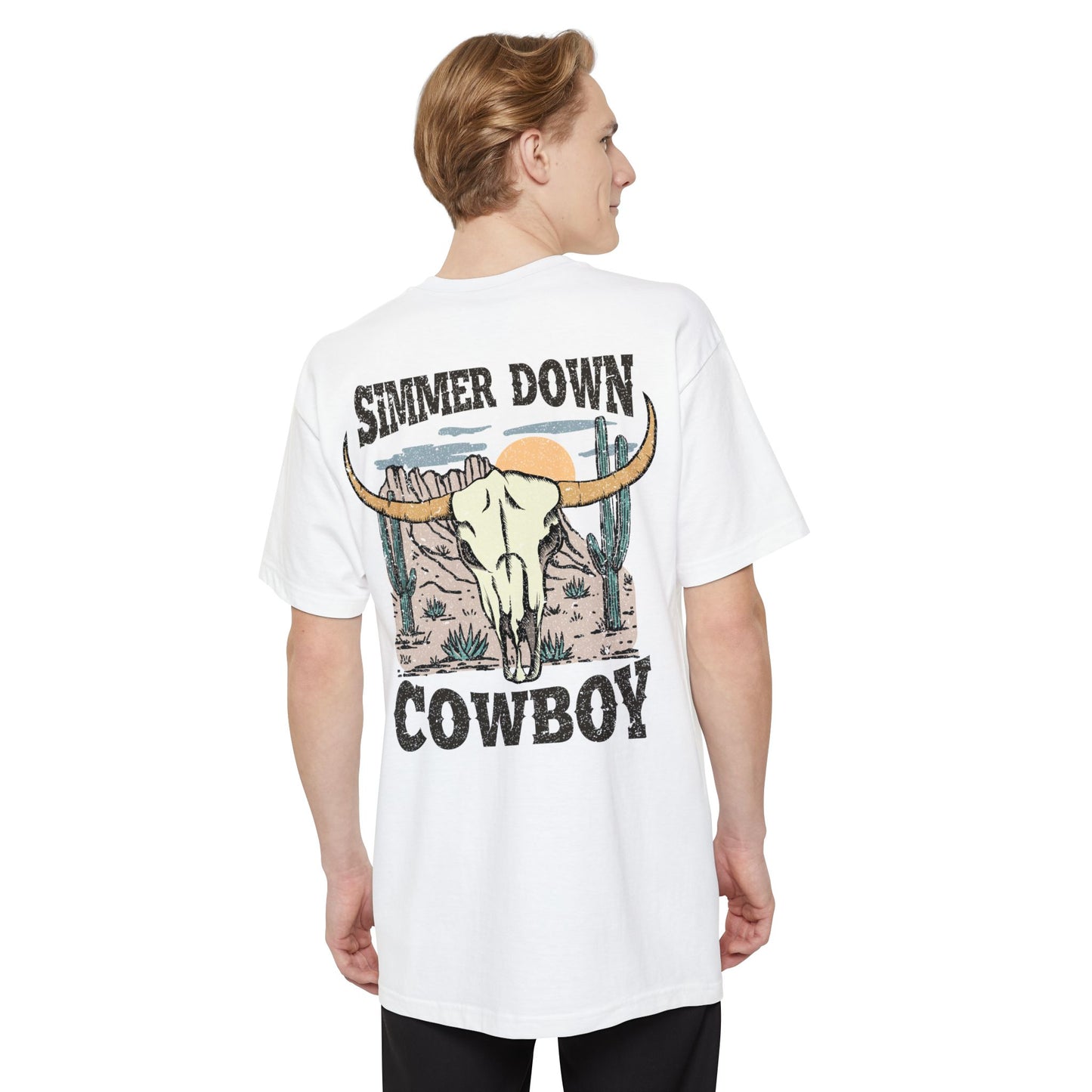 Tall Mens Simmer Down Cowboy T-Shirt