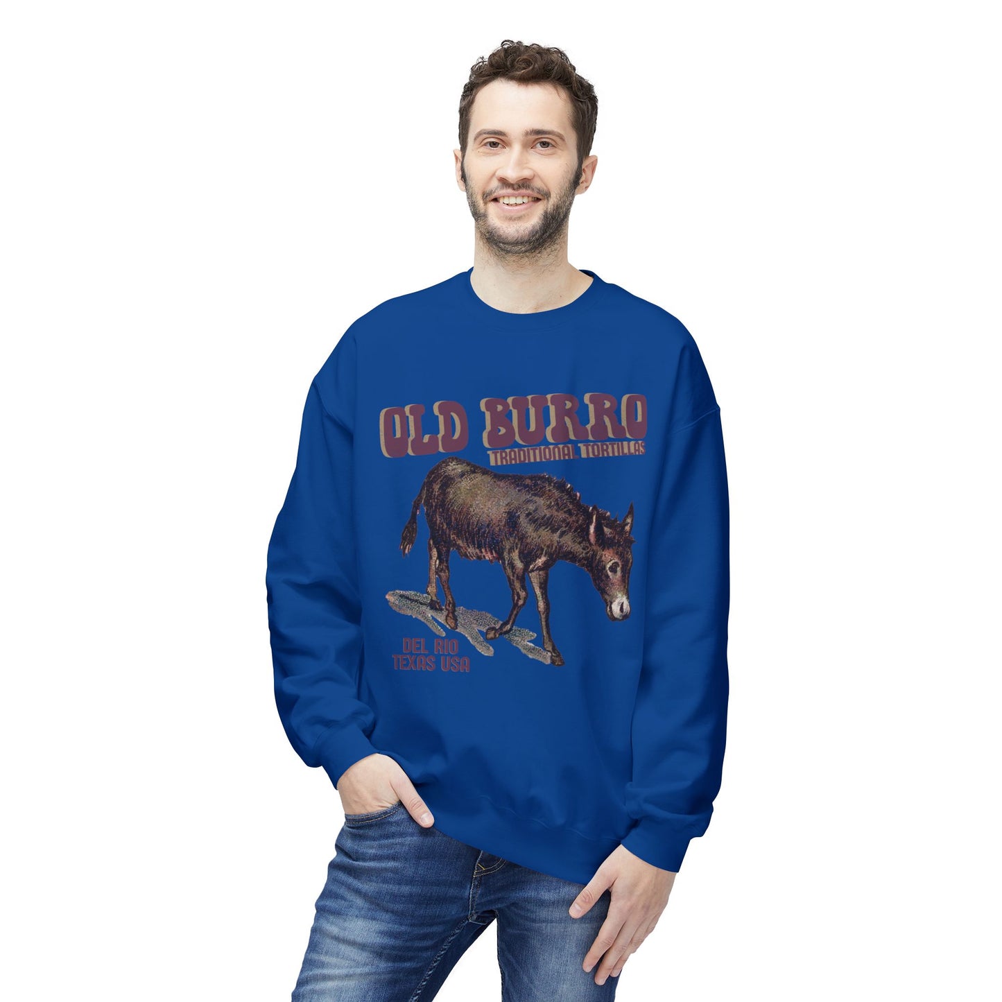 Unisex Midweight Softstyle Fleece Crewneck Sweatshirt Old Burro