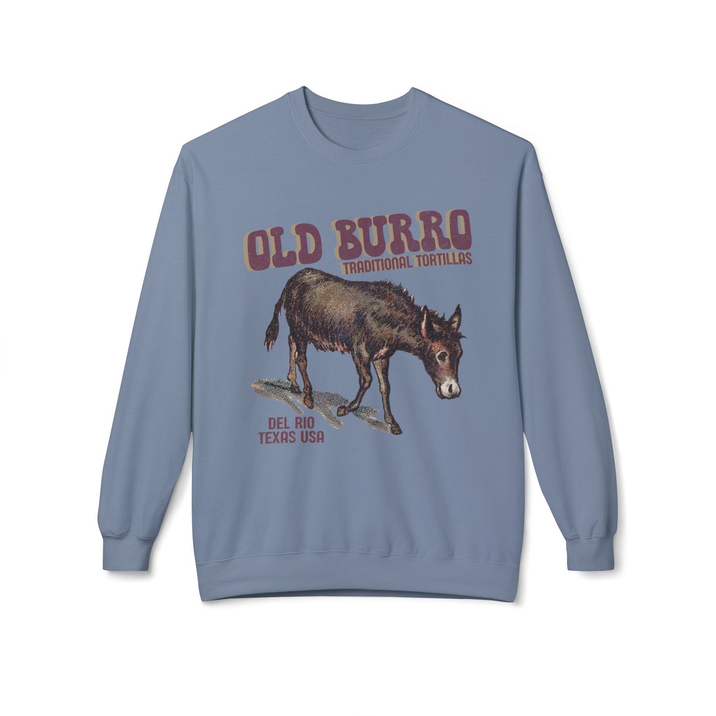 Unisex Midweight Softstyle Fleece Crewneck Sweatshirt Old Burro