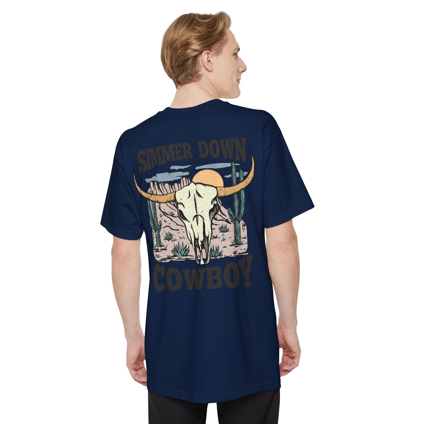 Tall Mens Simmer Down Cowboy T-Shirt