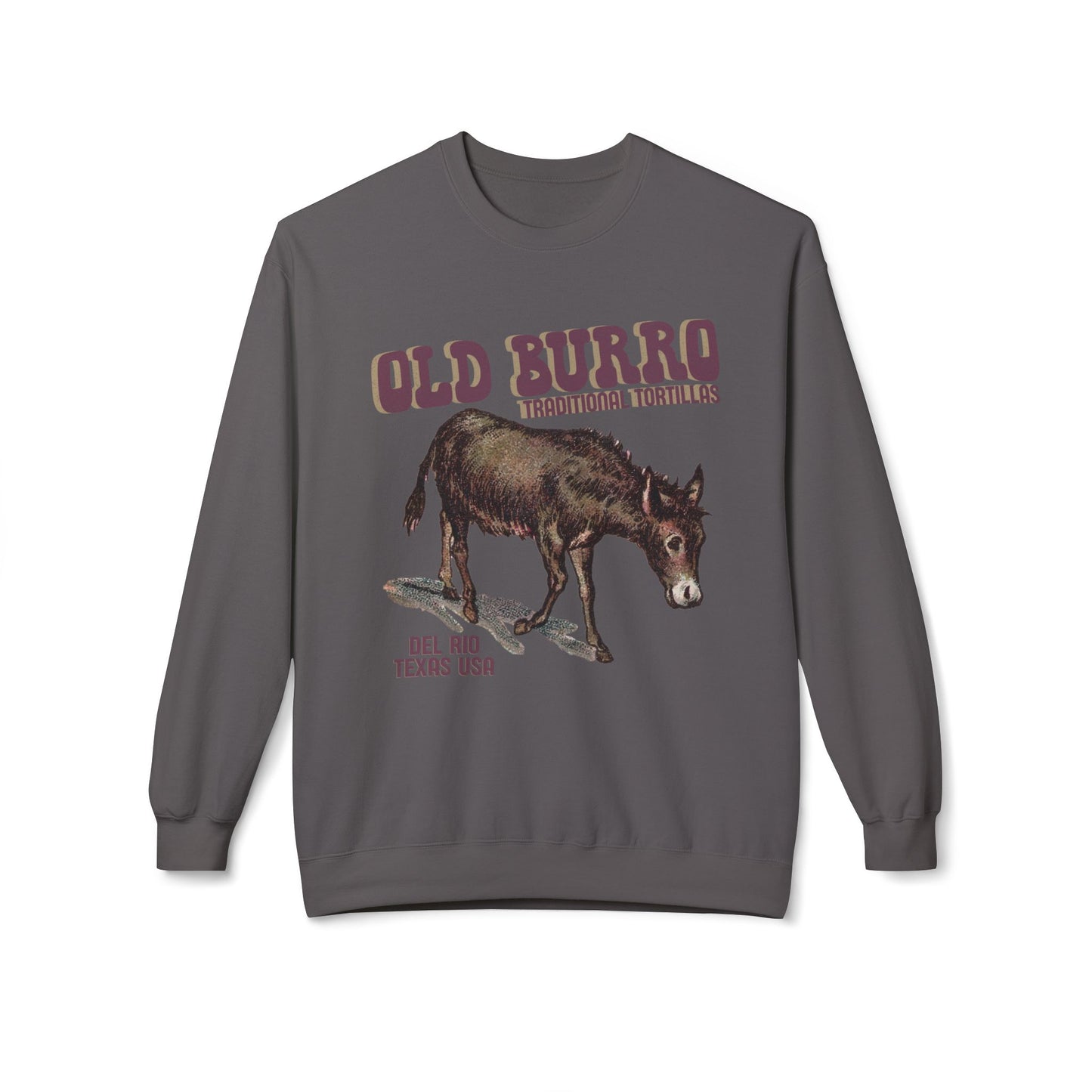 Unisex Midweight Softstyle Fleece Crewneck Sweatshirt Old Burro