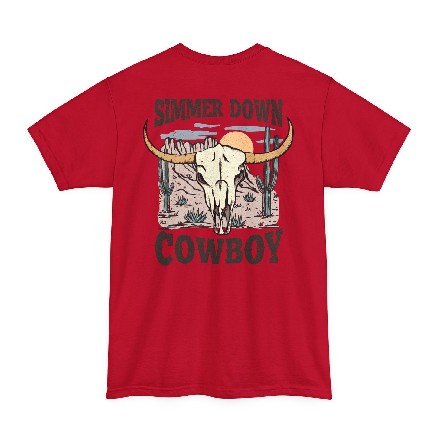 Tall Mens Simmer Down Cowboy T-Shirt