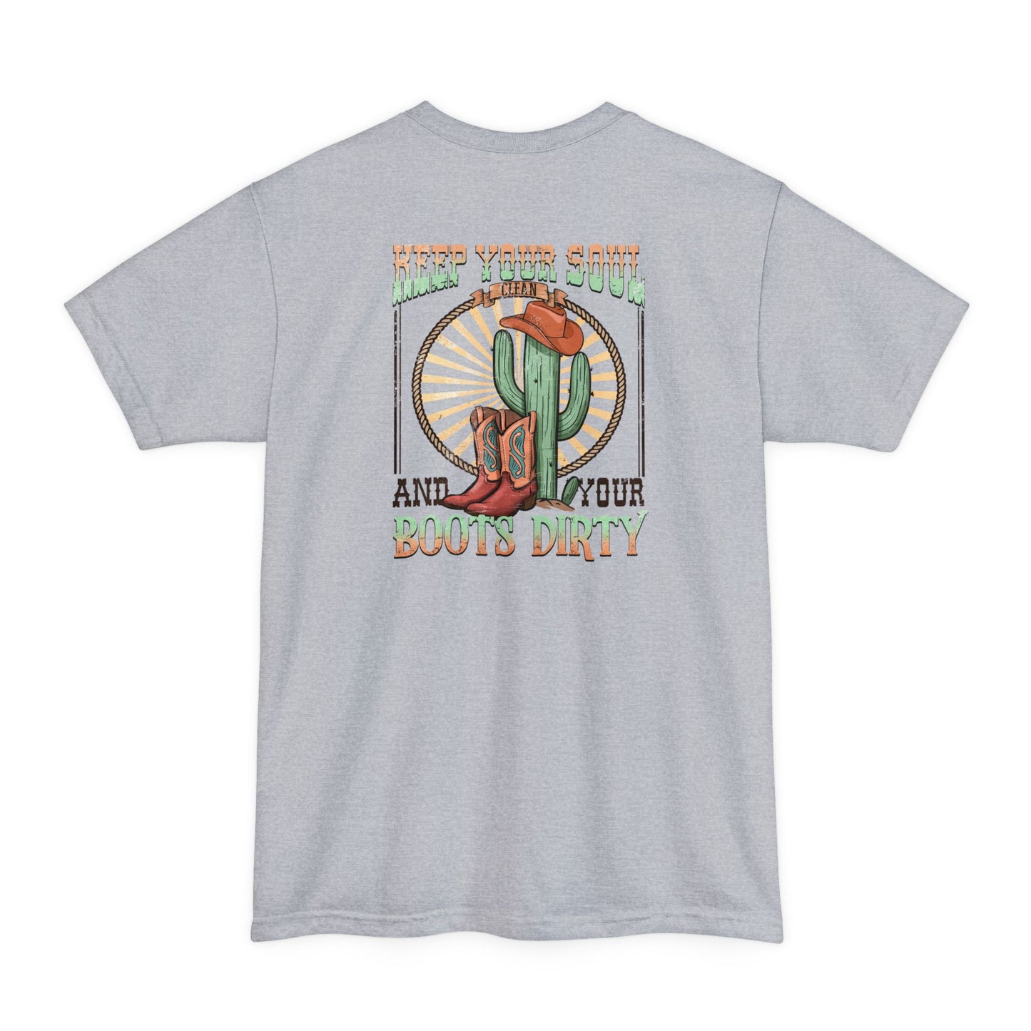 Tall Mens Boots Dirty T-Shirt