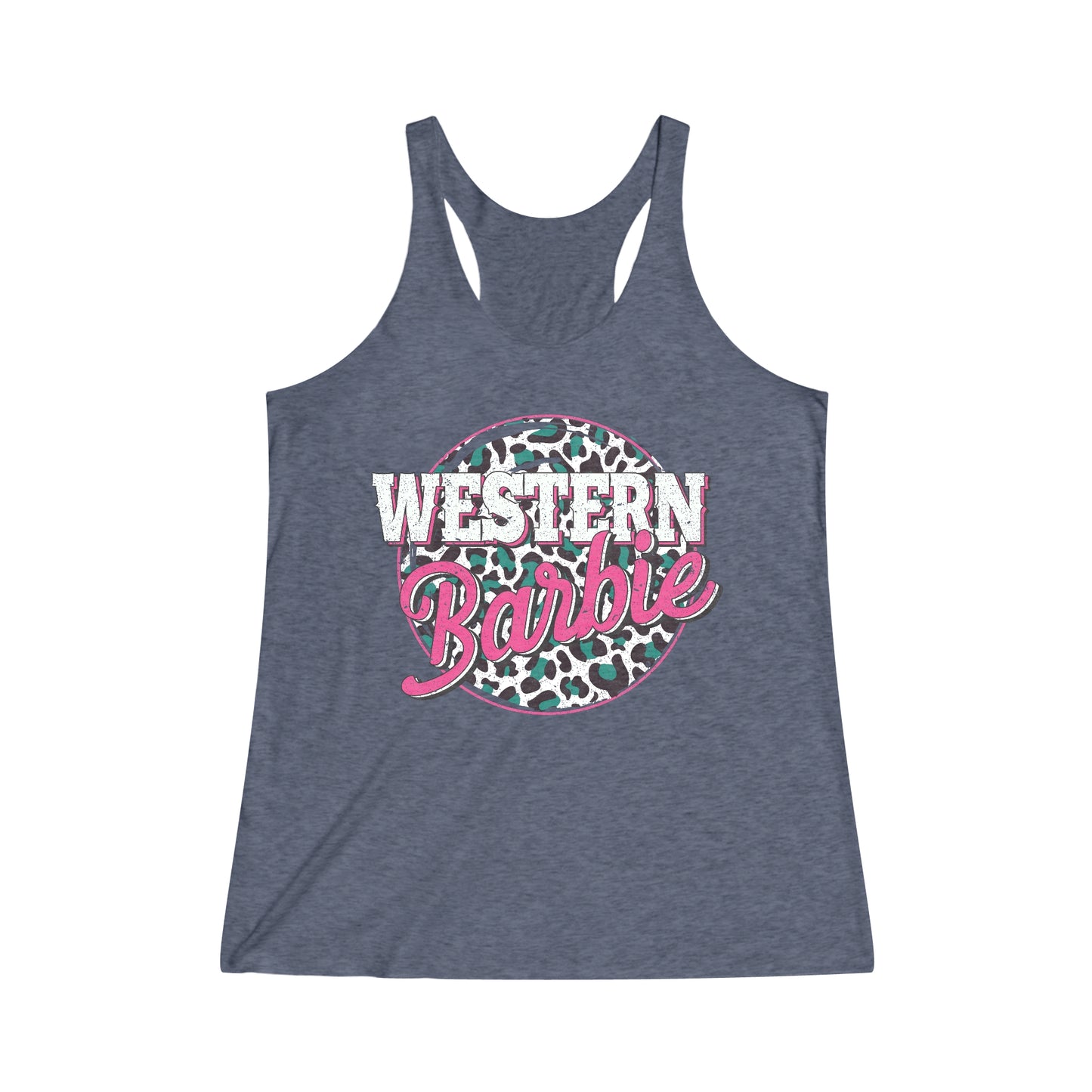 Tri-Blend Racerback Western Barbie Tank