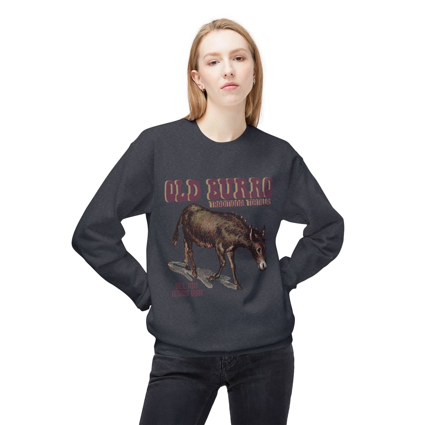 Unisex Midweight Softstyle Fleece Crewneck Sweatshirt Old Burro