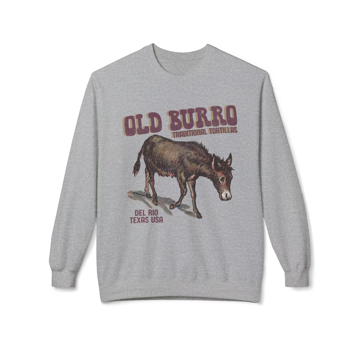 Unisex Midweight Softstyle Fleece Crewneck Sweatshirt Old Burro