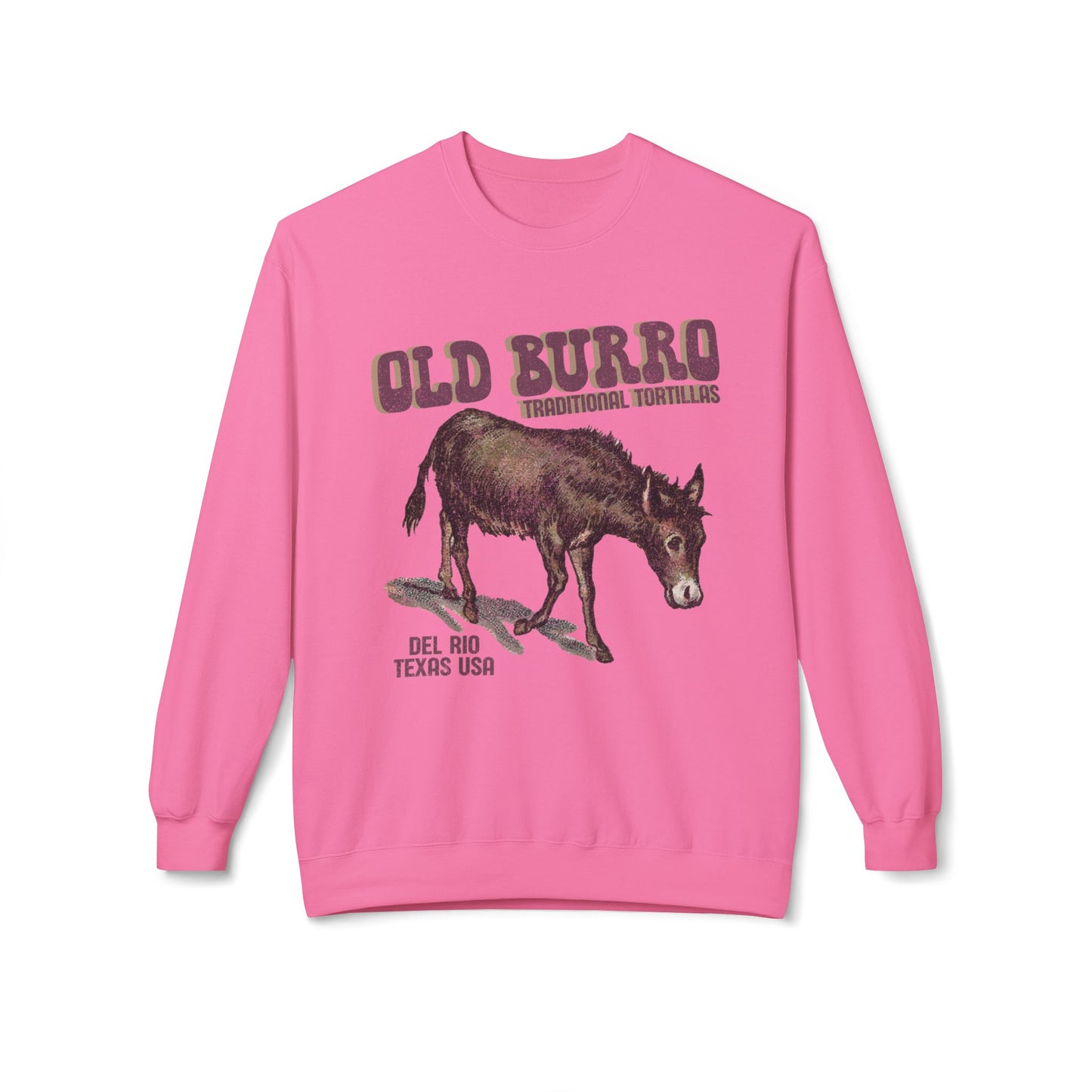 Unisex Midweight Softstyle Fleece Crewneck Sweatshirt Old Burro