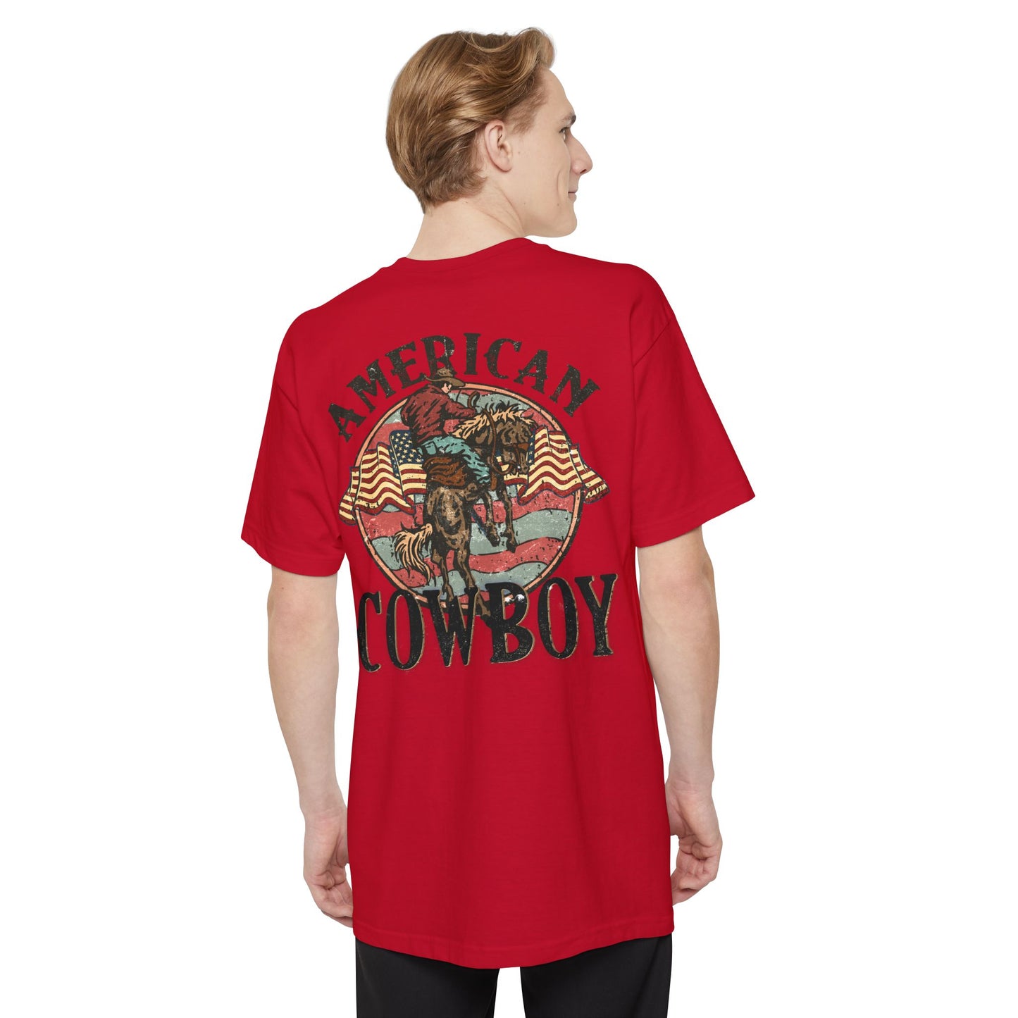 Tall Mens American Cowboy T-Shirt