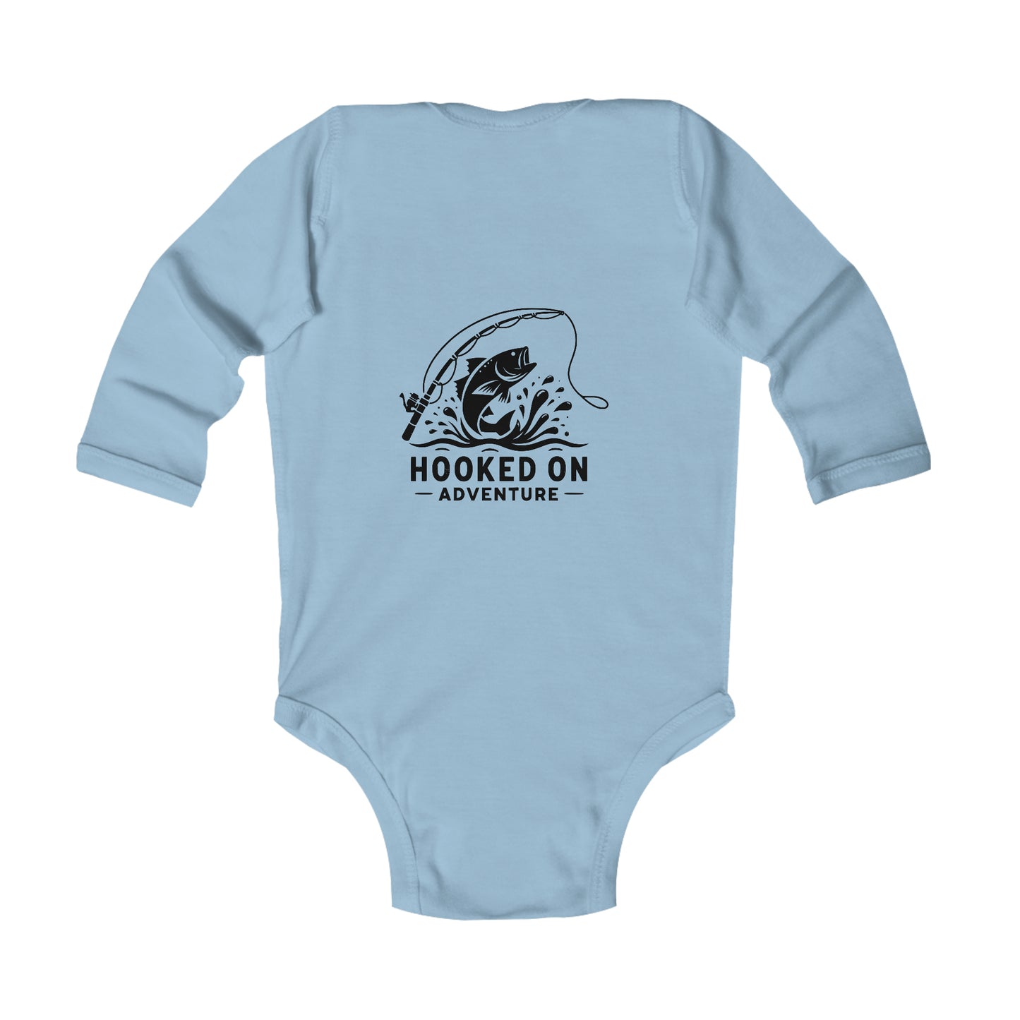 Long Sleeve Hooked On Fishing Bodysuit