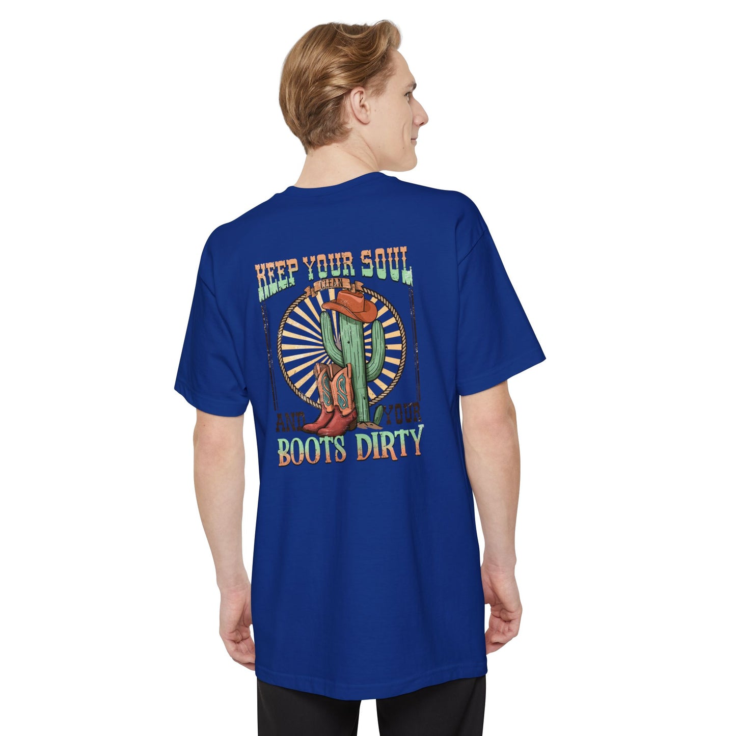 Tall Mens Boots Dirty T-Shirt