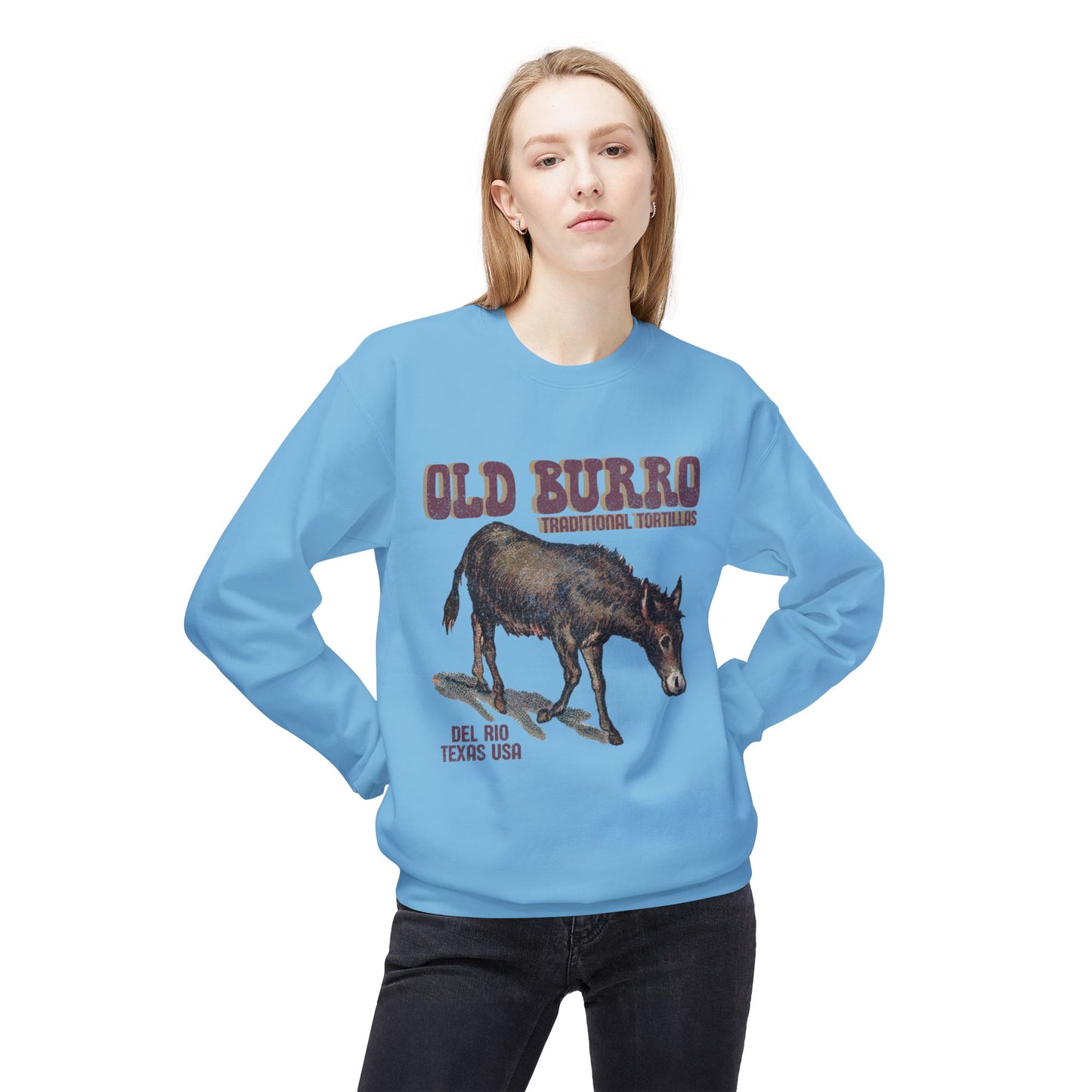 Unisex Midweight Softstyle Fleece Crewneck Sweatshirt Old Burro