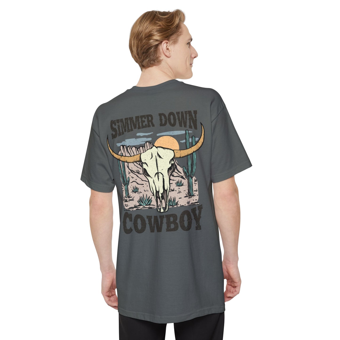 Tall Mens Simmer Down Cowboy T-Shirt