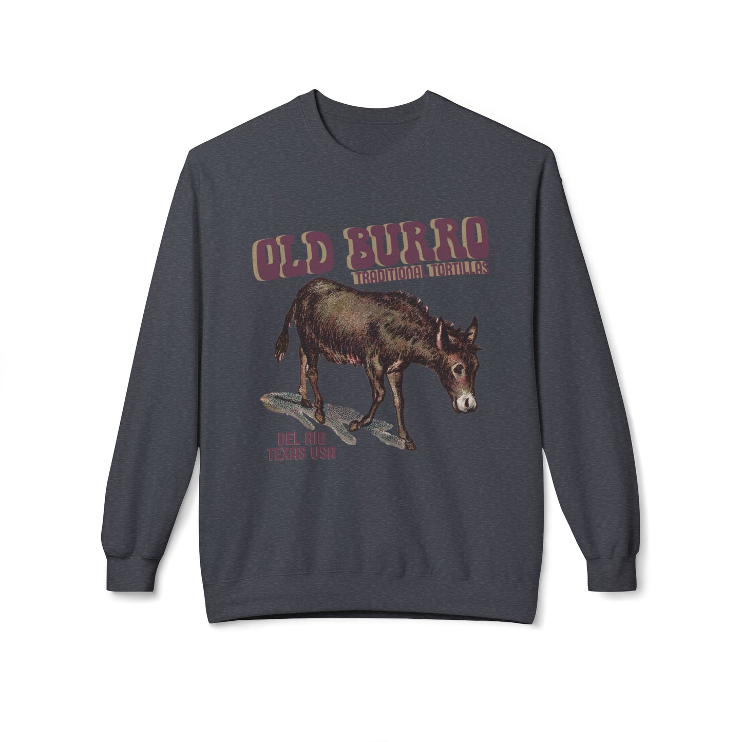 Unisex Midweight Softstyle Fleece Crewneck Sweatshirt Old Burro