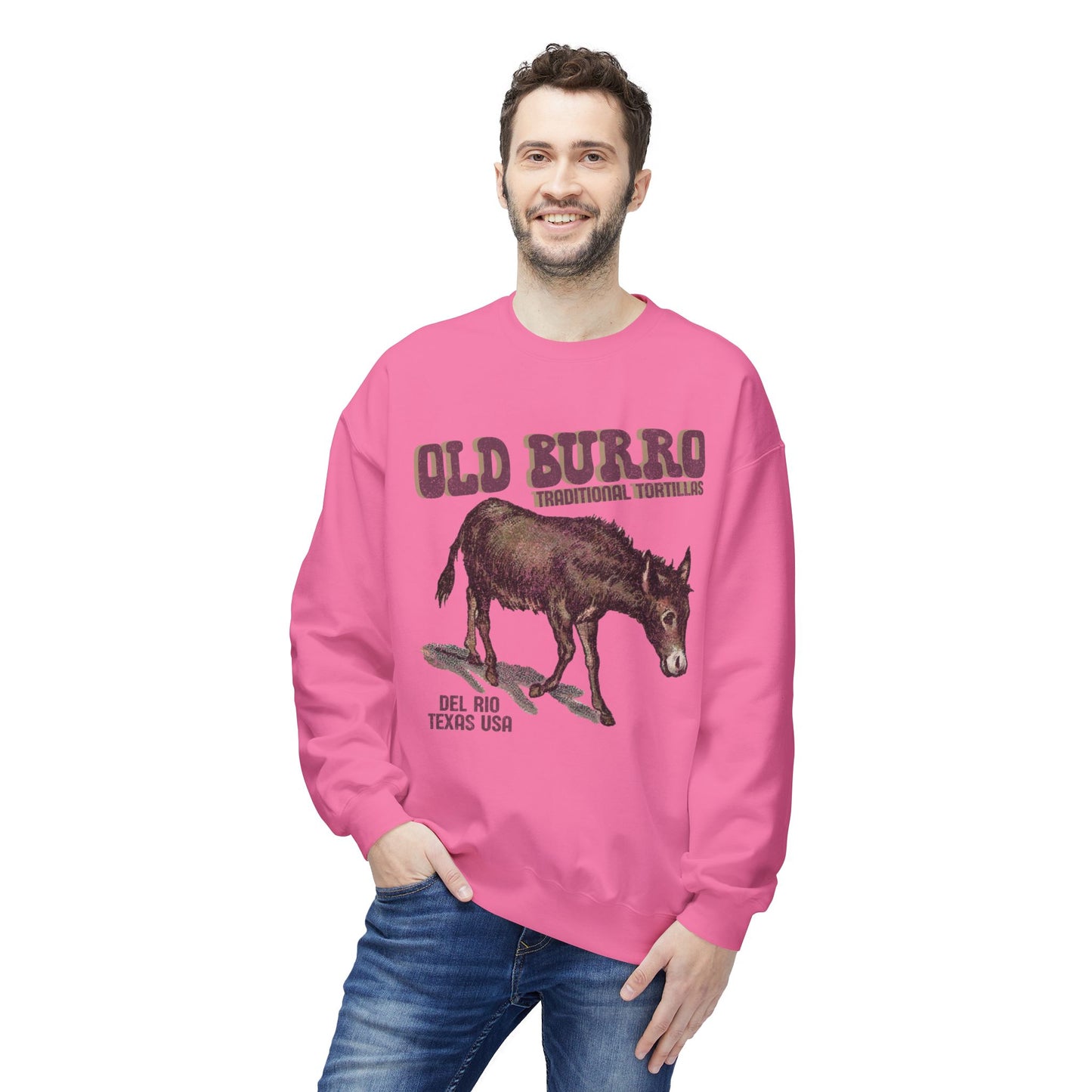 Unisex Midweight Softstyle Fleece Crewneck Sweatshirt Old Burro