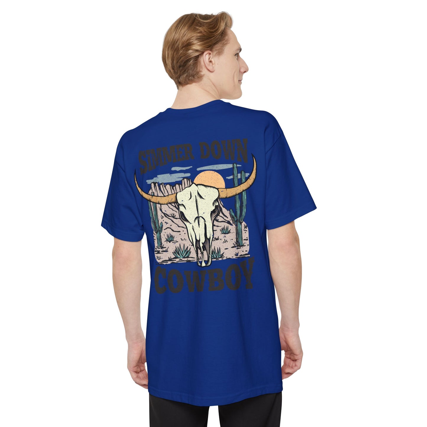 Tall Mens Simmer Down Cowboy T-Shirt
