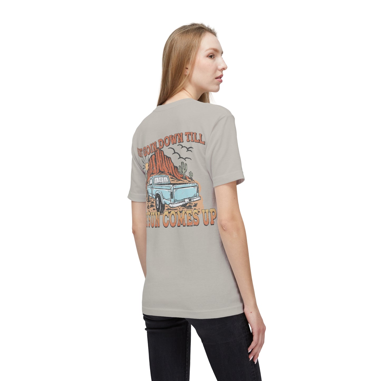 Midweight The Sun Comes Up T-shirt, Made in US