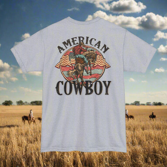 Tall Mens American Cowboy T-Shirt