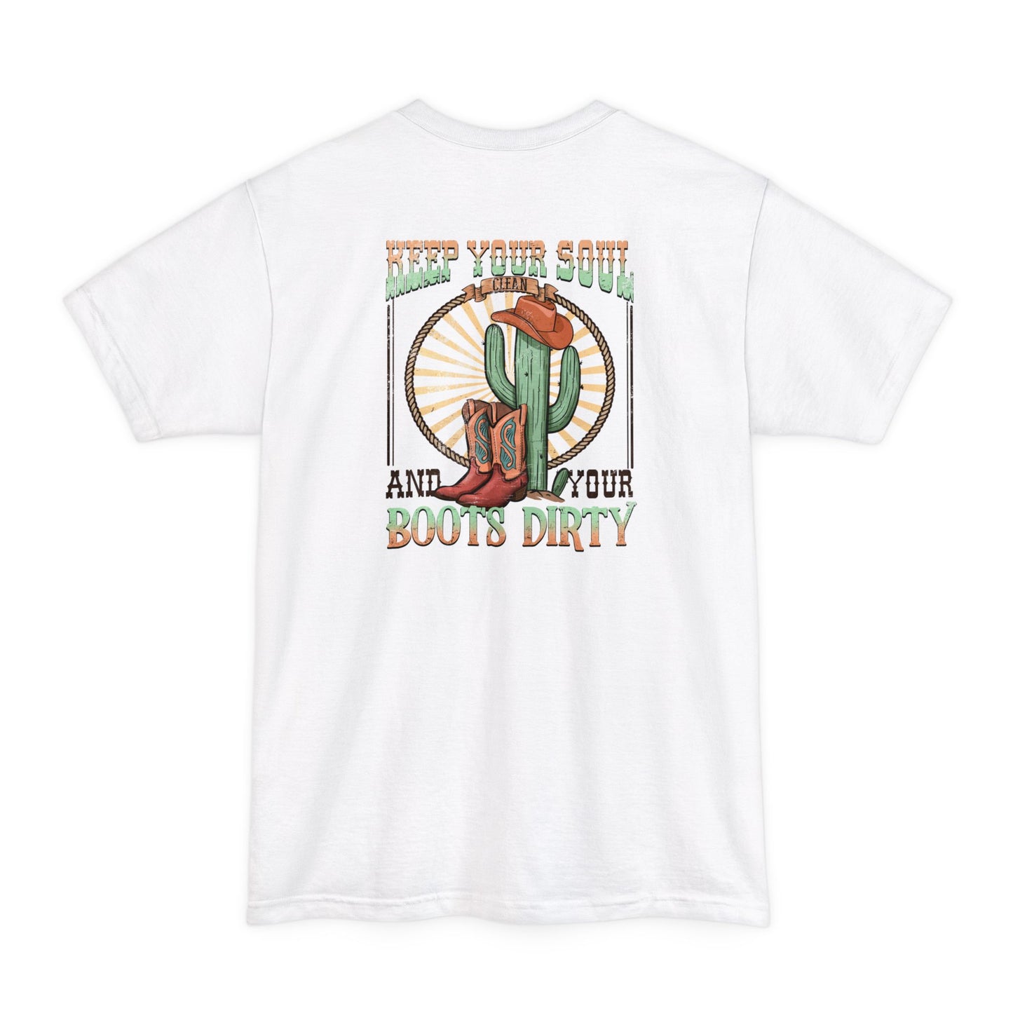 Tall Mens Boots Dirty T-Shirt