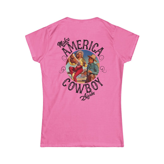 Softstyle Make America Cowboy Again 2 Tee